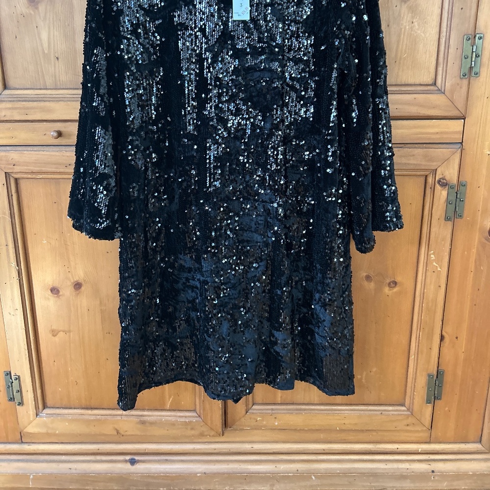 Chicos new black sequin dress